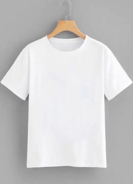 Plain White T-Shirt for Men – Soft Cloth Round Neck Basic Tee