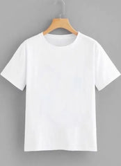 Plain White T-Shirt for Men – Soft Cloth Round Neck Basic Tee