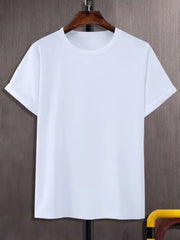Plain White T-Shirt for Men – Soft Cloth Round Neck Basic Tee